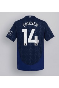 Manchester United Christian Eriksen #14 Jalkapallovaatteet Vieraspaita 2024-25 Lyhythihainen